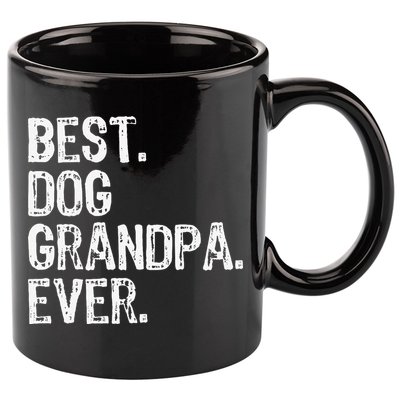 Best Dog Grandpa Ever Funny Cool 11oz C Handle Ceramic Mug