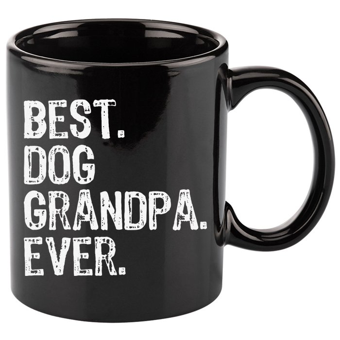 Best Dog Grandpa Ever Funny Cool 11oz C Handle Ceramic Mug