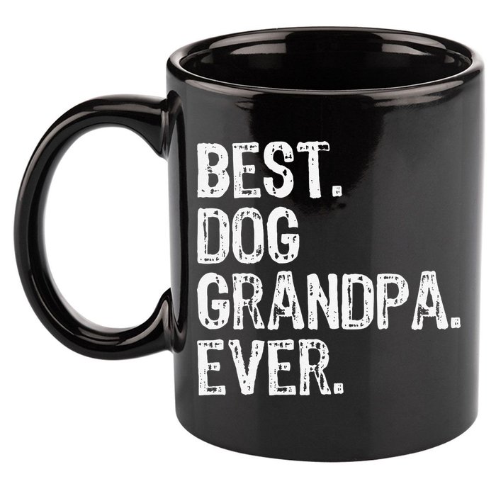 Best Dog Grandpa Ever Funny Cool 11oz C Handle Ceramic Mug