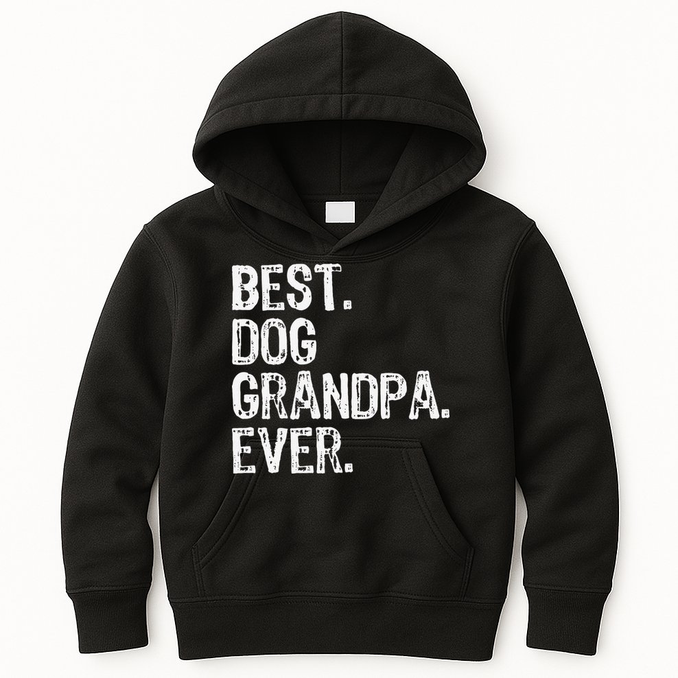 Best Dog Grandpa Ever Funny Cool Kids Hoodie