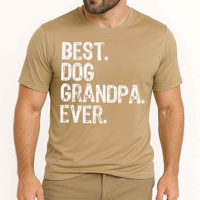 Best Dog Grandpa Ever Funny Cool Cooling Performance Crew T-Shirt