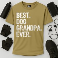 Best Dog Grandpa Ever Funny Cool Cooling Performance Crew T-Shirt