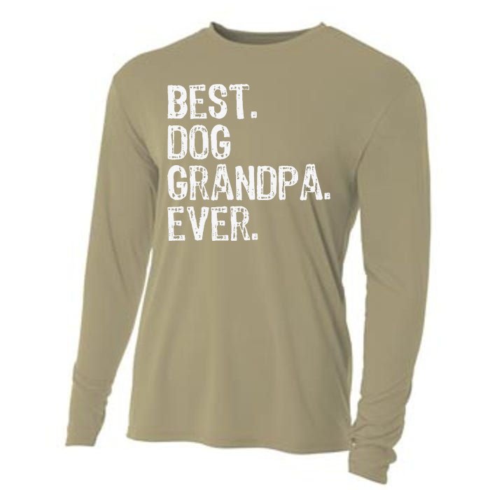 Best Dog Grandpa Ever Funny Cool Cooling Performance Long Sleeve Crew