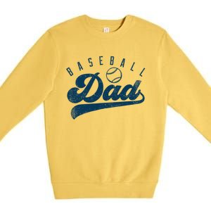 Baseball Dad Gifts Daddy Fathers Day Premium Crewneck Sweatshirt