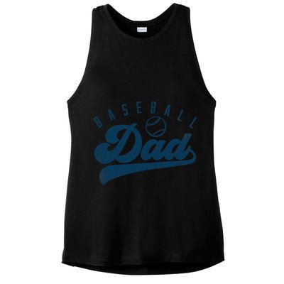 Baseball Dad Gifts Daddy Fathers Day Ladies PosiCharge Tri-Blend Wicking Tank