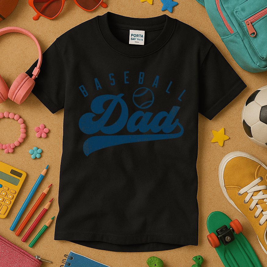 Baseball Dad Gifts Daddy Fathers Day Kids T-Shirt