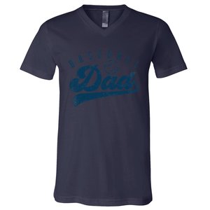 Baseball Dad Gifts Daddy Fathers Day V-Neck T-Shirt