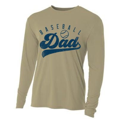 Baseball Dad Gifts Daddy Fathers Day Cooling Performance Long Sleeve Crew