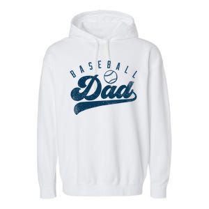 Baseball Dad Gifts Daddy Fathers Day Garment-Dyed Fleece Hoodie