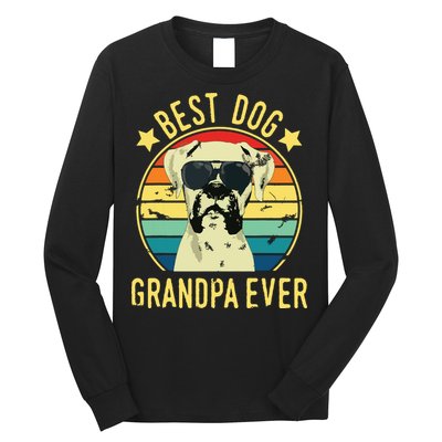 Best Dog Grandpa Ever Boxer Fathers Day Long Sleeve Shirt