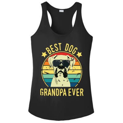 Best Dog Grandpa Ever Boxer Fathers Day Ladies PosiCharge Competitor Racerback Tank