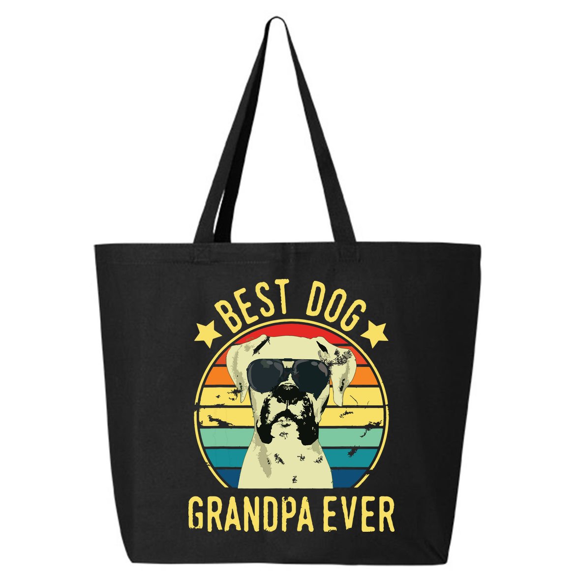 Best Dog Grandpa Ever Boxer Fathers Day 25L Jumbo Tote