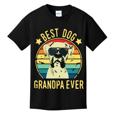 Best Dog Grandpa Ever Boxer Fathers Day Kids T-Shirt