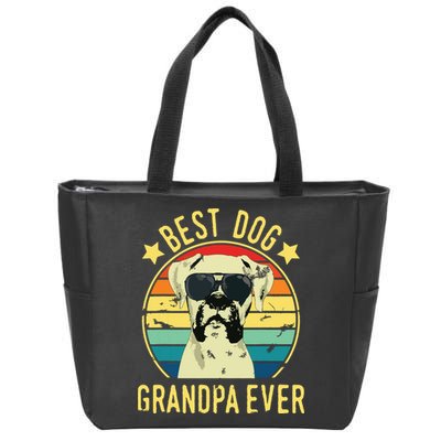 Best Dog Grandpa Ever Boxer Fathers Day Zip Tote Bag