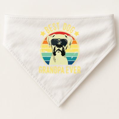 Best Dog Grandpa Ever Boxer Fathers Day USA-Made Doggie Bandana