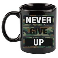 Bahaa's Don't Give Up Illustration Quotes Novelty  11oz C Handle Ceramic Mug