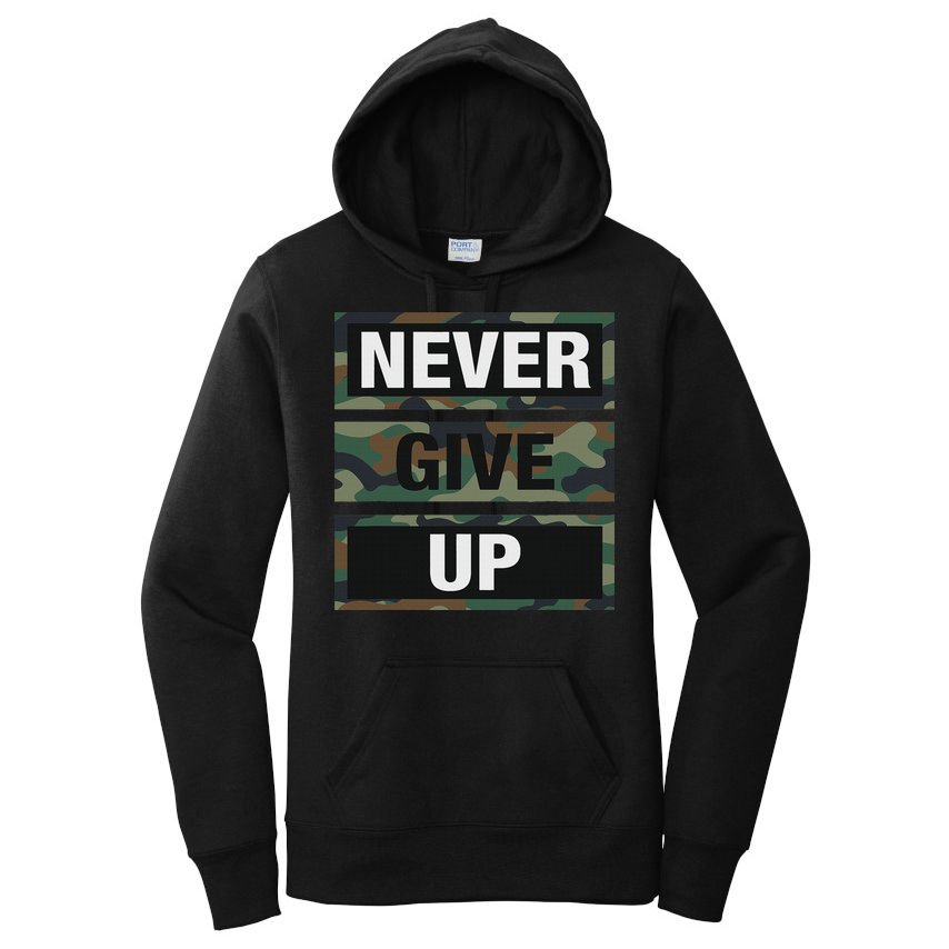Bahaa's Don't Give Up Illustration Quotes Novelty  Women's Pullover Hoodie