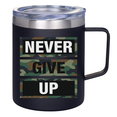 Bahaa's Don't Give Up Illustration Quotes Novelty  12oz Stainless Steel Coffee Mug