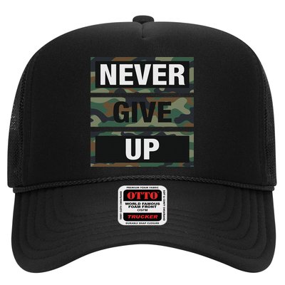 Bahaa's Don't Give Up Illustration Quotes Novelty  Trucker Hat