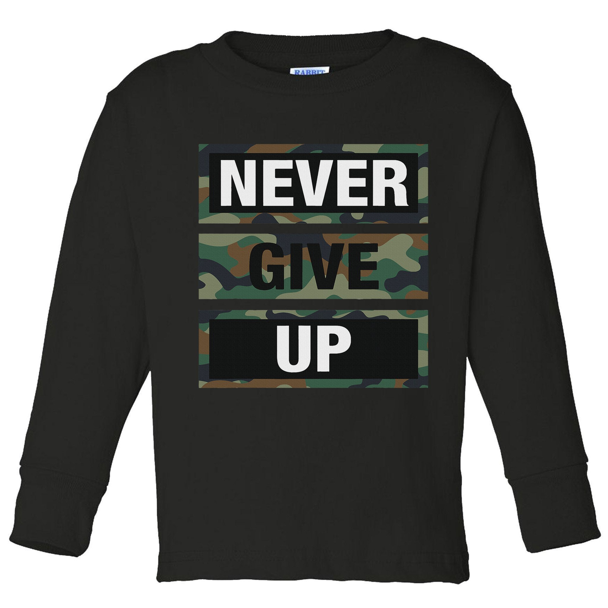 Bahaa's Don't Give Up Illustration Quotes Novelty  Toddler Long Sleeve Shirt