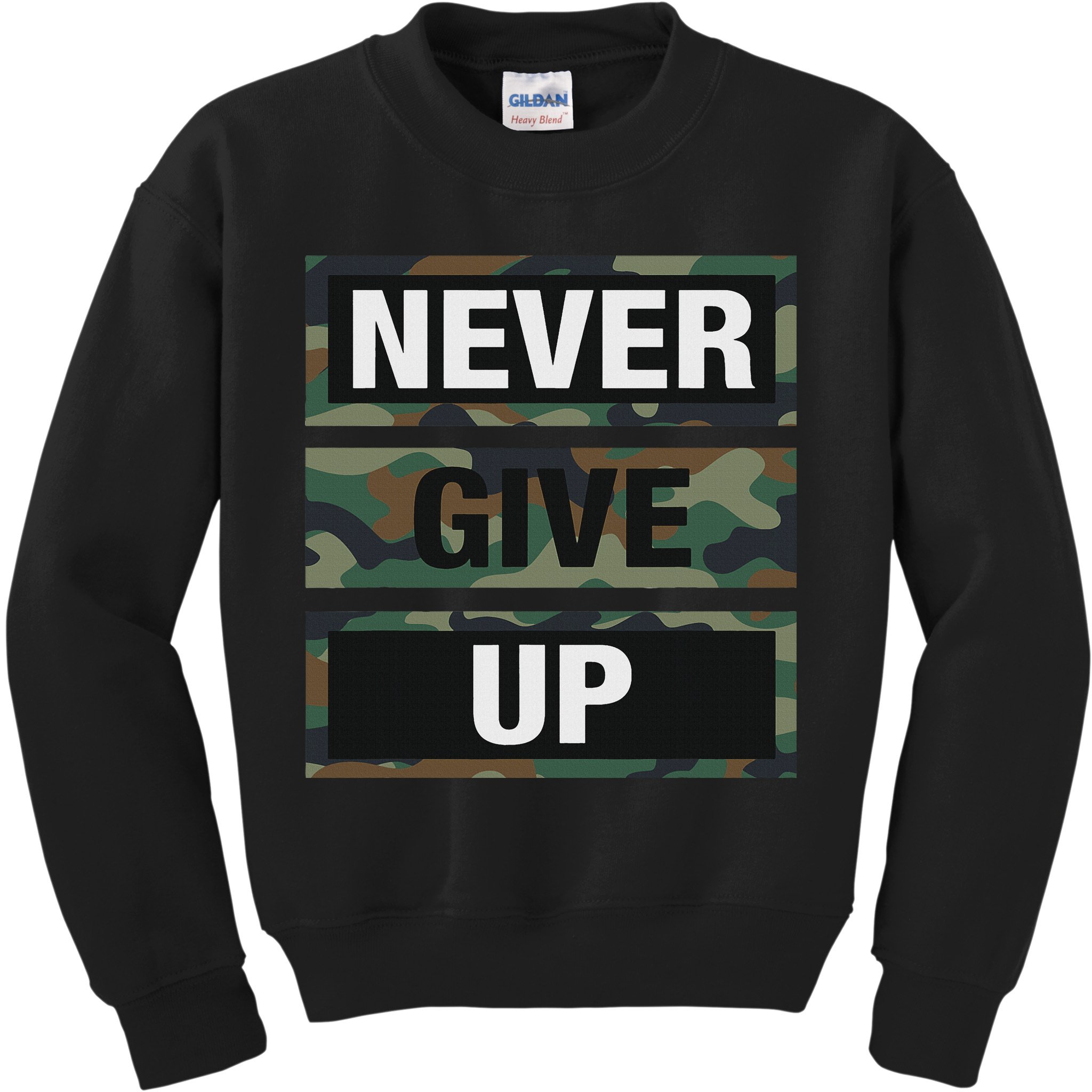 Bahaa's Don't Give Up Illustration Quotes Novelty  Kids Sweatshirt