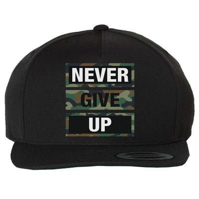Bahaa's Don't Give Up Illustration Quotes Novelty  Wool Snapback Cap