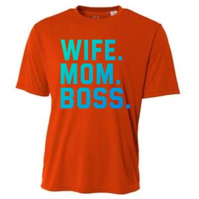 Boss Day Great Gift Wife Mom Boss Mama MotherS Day Birthday Gift Cooling Performance Crew T-Shirt