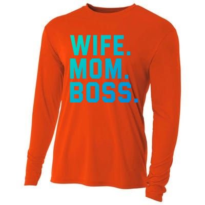 Boss Day Great Gift Wife Mom Boss Mama MotherS Day Birthday Gift Cooling Performance Long Sleeve Crew