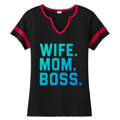 Boss Day Great Gift Wife Mom Boss Mama MotherS Day Birthday Gift Ladies Halftime Notch Neck Tee