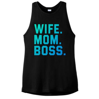 Boss Day Great Gift Wife Mom Boss Mama MotherS Day Birthday Gift Ladies PosiCharge Tri-Blend Wicking Tank