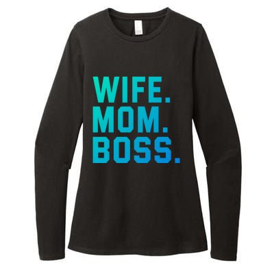 Boss Day Great Gift Wife Mom Boss Mama MotherS Day Birthday Gift Womens CVC Long Sleeve Shirt