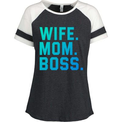 Boss Day Great Gift Wife Mom Boss Mama MotherS Day Birthday Gift Enza Ladies Jersey Colorblock Tee