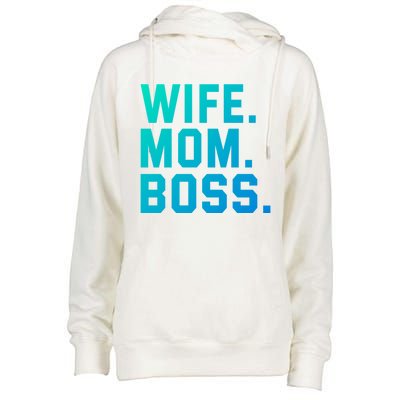 Boss Day Great Gift Wife Mom Boss Mama MotherS Day Birthday Gift Womens Funnel Neck Pullover Hood