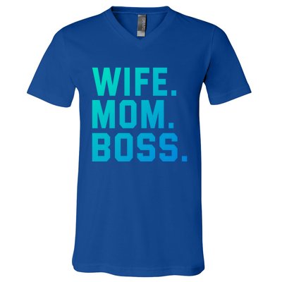 Boss Day Great Gift Wife Mom Boss Mama MotherS Day Birthday Gift V-Neck T-Shirt