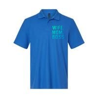 Boss Day Great Gift Wife Mom Boss Mama MotherS Day Birthday Gift Softstyle Adult Sport Polo