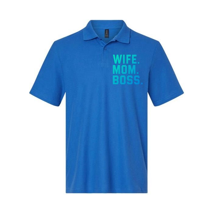 Boss Day Great Gift Wife Mom Boss Mama MotherS Day Birthday Gift Softstyle Adult Sport Polo