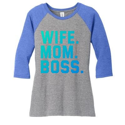 Boss Day Great Gift Wife Mom Boss Mama MotherS Day Birthday Gift Women's Tri-Blend 3/4-Sleeve Raglan Shirt