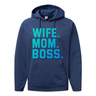 Boss Day Great Gift Wife Mom Boss Mama MotherS Day Birthday Gift Performance Fleece Hoodie