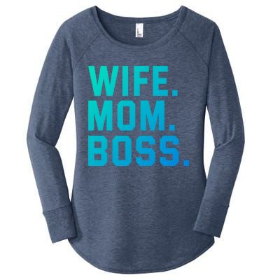 Boss Day Great Gift Wife Mom Boss Mama MotherS Day Birthday Gift Women's Perfect Tri Tunic Long Sleeve Shirt