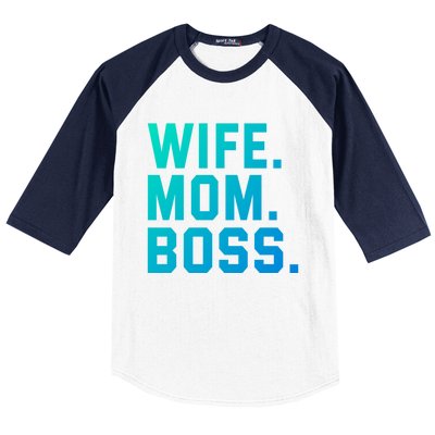 Boss Day Great Gift Wife Mom Boss Mama MotherS Day Birthday Gift Baseball Sleeve Shirt