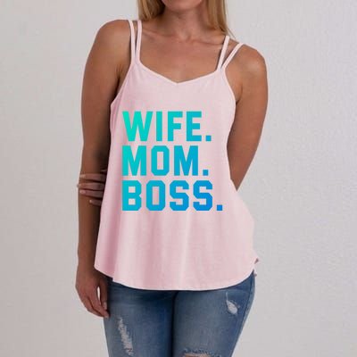 Boss Day Great Gift Wife Mom Boss Mama MotherS Day Birthday Gift Women's Strappy Tank