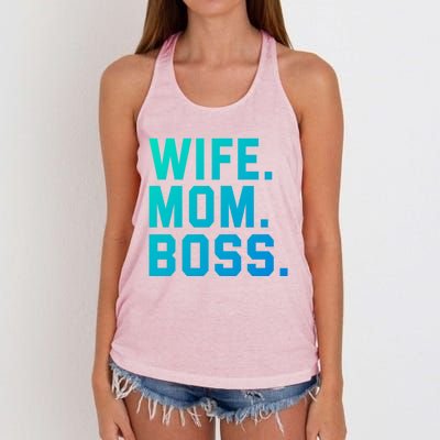 Boss Day Great Gift Wife Mom Boss Mama MotherS Day Birthday Gift Women's Knotted Racerback Tank