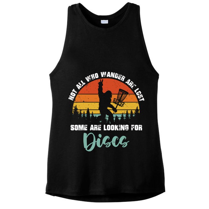 Bigfoot Disc Golf Big Foot Sasquatch Gifts For Ladies PosiCharge Tri-Blend Wicking Tank