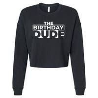 Birthday Dude Graphic Novelty Cropped Pullover Crew