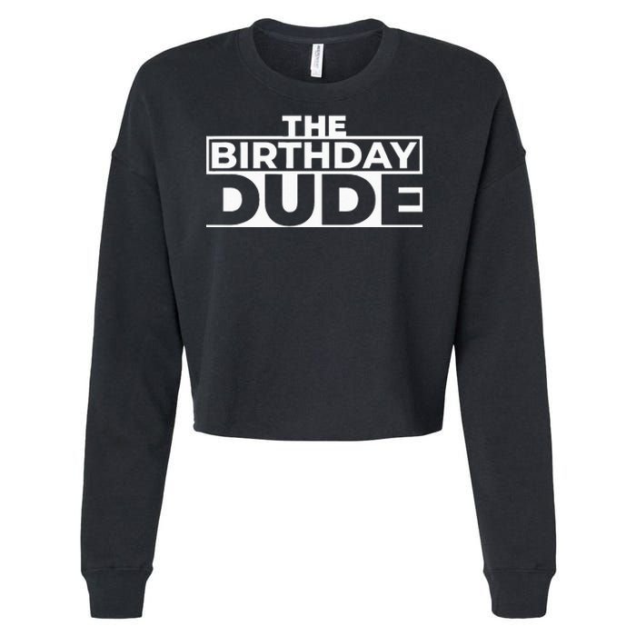 Birthday Dude Graphic Novelty Cropped Pullover Crew