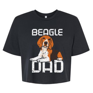 Beagle Dad Guy Lover Dog Beagles Puppy Father Daddy Papa Bella+Canvas Jersey Crop Tee