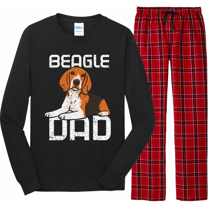 Beagle Dad Guy Lover Dog Beagles Puppy Father Daddy Papa Long Sleeve Pajama Set