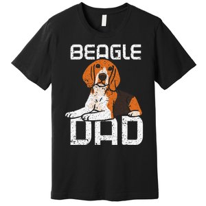 Beagle Dad Guy Lover Dog Beagles Puppy Father Daddy Papa Premium T-Shirt