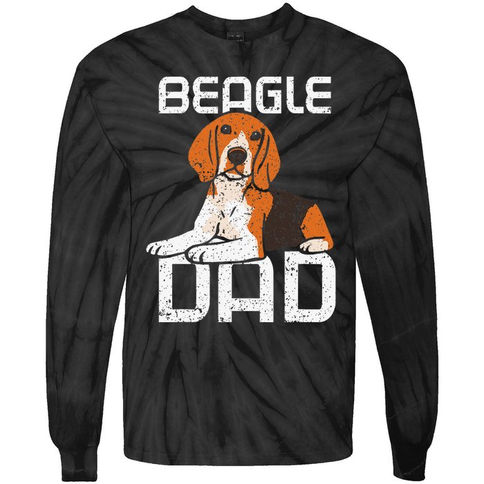 Beagle Dad Guy Lover Dog Beagles Puppy Father Daddy Papa Tie-Dye Long Sleeve Shirt