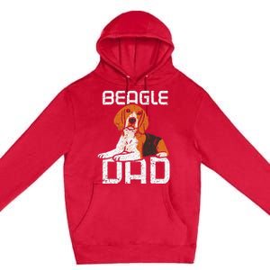 Beagle Dad Guy Lover Dog Beagles Puppy Father Daddy Papa Premium Pullover Hoodie